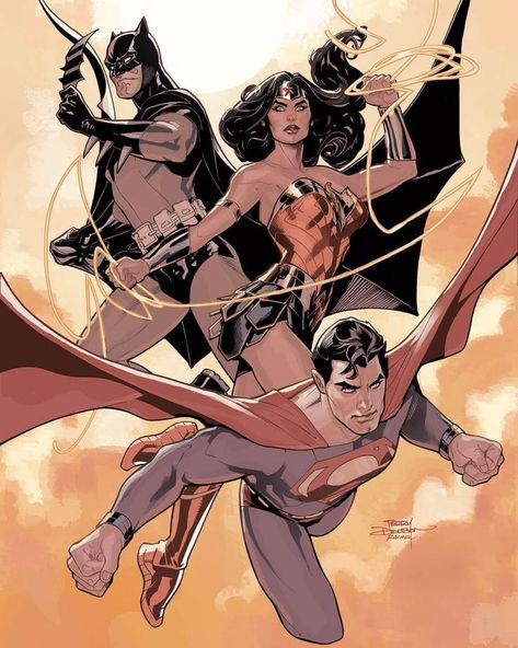 Superman daily (@onlysupermanvibes) | Instagram Ben Oliver, Terry Dodson, Dc Trinity, Batman Superman Wonder Woman, Superman 1, Wonder Woman Costume, Superman Wonder Woman, Alex Ross, Arte Dc Comics