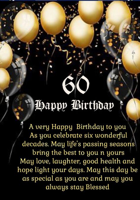 Happy Birthday 60th Wishes, Happy 60th Birthday Brother, Hedgehog Recipe, 60th Birthday Messages, 60th Birthday Wishes, 60th Birthday Quotes, Birthday Wishes For Women, Birthday Wishes For Men, Birthday Message For Friend