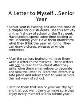 1st Day Of Senior Year, Hs Classroom, Letter To Myself, Julie Harris, School Interview, Senior Year Of High School, Career Readiness, School Scrapbook, The Close