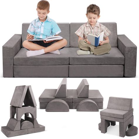 Ninja Room, House Playroom, Nugget Ideas, Toddler Couch, Play Sofa, Fold Out Couch, Kids Couch, Play Couch, Round Seat Cushions