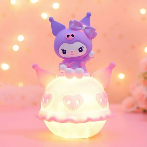 💜 Kuromi Moon LED Night Light 💜 LlNK lN BlO #kuromi #kuromicore #kuromilover #lamp Sanrio Decor, Kuromi Things, Cartoon Moon, Beauty Bedroom, Sanrio Fashion, Cute Kuromi, Cute Night Lights, Bedroom Night Light, Cute Sanrio