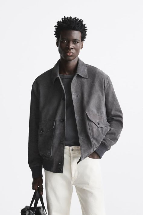 Men's Jackets | ZARA United States Tommy Clothes, Zara Man Jacket, Mens Jackets Fall, Coat Jeans, Leather Jacket Outfit Men, Blazers For Men Casual, Class Outfits, Jeans Blazer, Grey Leather Jacket