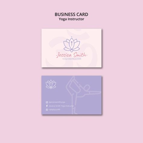 Yoga Teacher Business Cards, Yoga Instructor Business Card, Yoga Themes, Yoga Business, Member Card, Name Card Design, Visiting Card Design, Yoga Design, Yoga Instructor