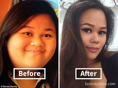 Bored Panda has shared a selection of amazing transformations from around the world that s... Face Transformation, Face Fat Loss, Natural Detox Drinks, Fasting Diet, Natural Detox, Diet Vegetarian, Les Rides, Diet Keto, Burn Belly Fat