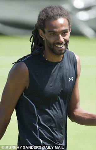 Brown also has a large tattoo of his father Leroy's face on his chest, which he revealed a... Brown Tennis, Dustin Brown, Tennis Men, Venus Williams, Favorite Son, Rafael Nadal, Tennis Player, Sports Stars, Wimbledon