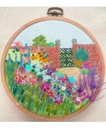 Rowandean Embroidery Rowandean Embroidery, Garden Embroidery, Border Embroidery, Garden Gate, Slow Stitching, Flower Embroidery Designs, Gold Embroidery, Bead Kits, Blossom Trees