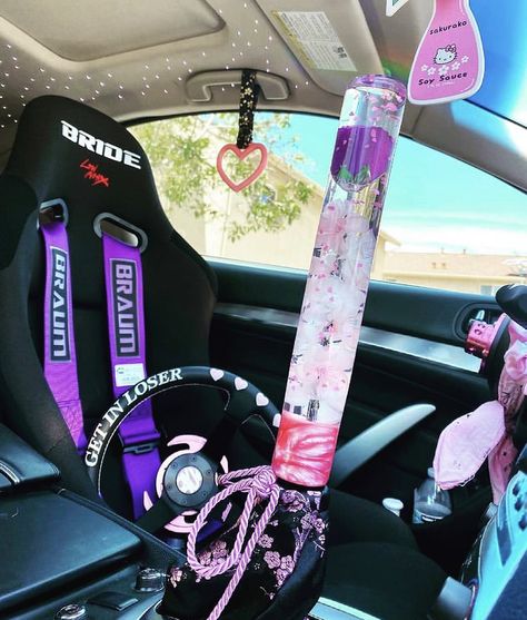 Car Mods Exterior, Baddie Car Interior, B13 Nissan, Car Interior Diy, Pink Car Accessories, Jdm Accessories, Girly Car Accessories, Cool Car Accessories, Car Deco