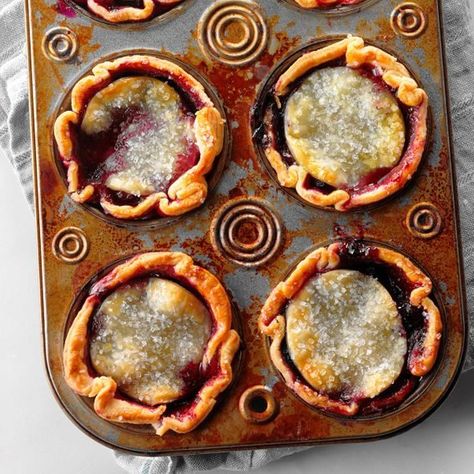 Blueberry Pie Recipes | Taste of Home Blueberry Tart Recipe, Blueberry Tarts, Summer Kitchens, Grandma Recipes, Unusual Recipes, Cottagecore Recipes, Mini Pie Recipes, Historical Recipes, Baking Secrets