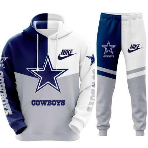 Superior Dallas Cowboys Hoodie and sweatpants set are suitable for autumn, winter, and spring leisure vacations, work, study, daily meetings, role-playing, street, club, travel, party, and outdoor activities #CowboysNation #NFL Cowboys Pictures, Hoodie And Sweatpants Set, Dallas Cowboys Hoodie, Football Training Equipment, Dallas Cowboys Pictures, Cowboys Hoodie, Dallas Cowboys Gear, Cowboy Gear, Football Pants