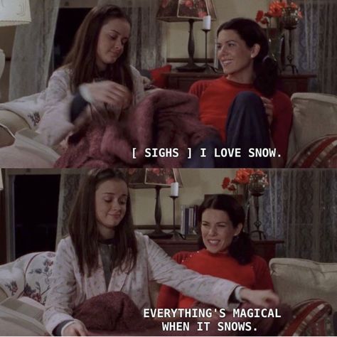 Gilmore Girls Christmas, Winter Snow Aesthetic, Lorelei Gilmore, Gilmore Girls Quotes, Gilmore Girls Seasons, Snow Aesthetic, Gilmore Girl, I Love Snow, Lorelai Gilmore