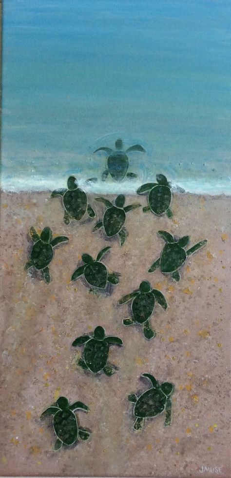 HOME....baby sea turtles..hatched..ocean..coastal..sea creatures..beach Sea Turtle Wallpaper, Sea Turtles Hatching, Sea Turtle Drawing, Turtle Hatching, Sea Creatures Drawing, Turtle Wallpaper, Sea Turtle Painting, Turtle Baby, Beach Drawing