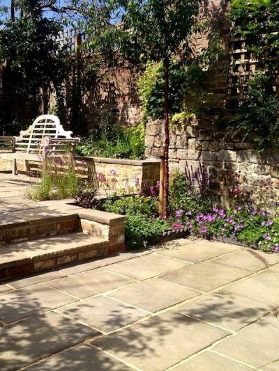 Traditional Garden Design, Petworth House, Makers Space, Cottage Patio, Sandstone Paving, Patio Slabs, Garden Tiles, Garden Paving, Paving Slabs