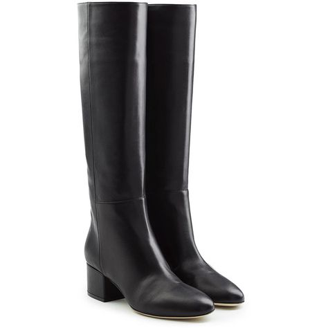 Sergio Rossi Leather Knee Boots (1,505 CAD) ❤ liked on Polyvore featuring shoes, boots, black, black small heel boots, knee length boots, low heel knee high boots, low-heel boots and black leather boots High Boots Low Heel, Knee High Boots Small Heel, Knee Length Black Boots, Low Heel Black Boots, Black Low Heel Boots, Tall Boots Low Heel, Black Knee High Boots Low Heel, Black Boots Low Heel, Low Heel Knee High Boots