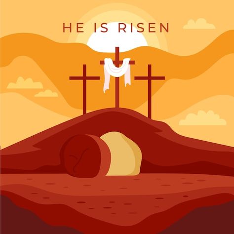 Free vector flat he is risen easter sund... | Free Vector #Freepik #freevector #christian-easter #easter-illustration #easter-sunday #easter Sunday Illustration, He Is Risen Easter, Easter Illustration, Cultural Festival, Christian Designs, Easter Design, He Is Risen, Festival Design, Easter Holidays