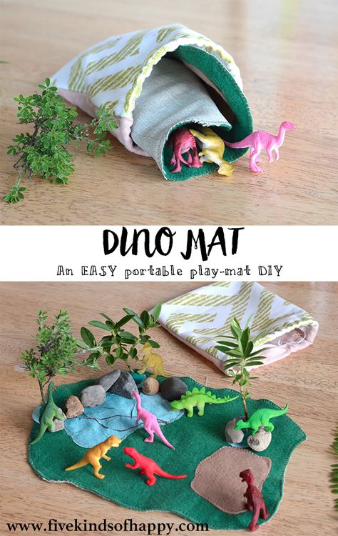 Dinosaur Play Mat, Play Mat Diy, Crafts For Kids Easy Diy, Diy Dinosaur, Dinosaur Play, Crafts For Kids Easy, Diy Bebe, Diy Kids Toys, Operation Christmas Child