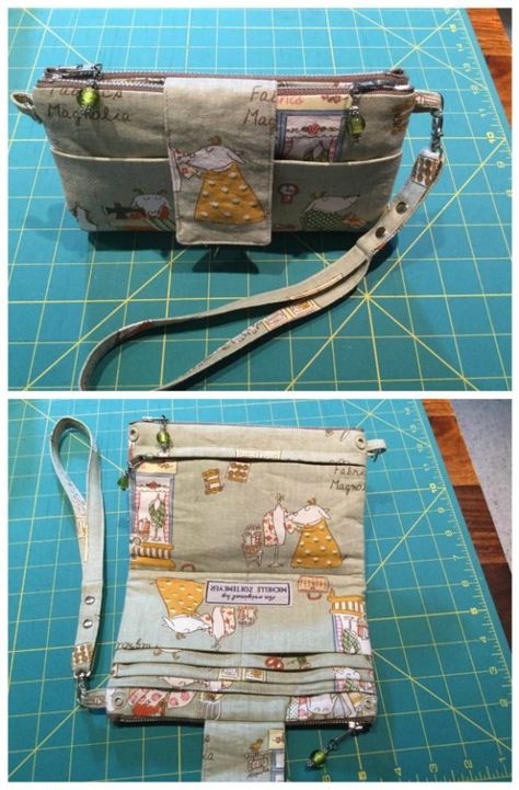 Wristlet Wallet Pattern, Wallet Pattern Free, Clutch Tutorial, Wallet Sewing Pattern, Projek Menjahit, Sew Wallet, Wallet Tutorial, Diy Wallet, Foldover Clutch