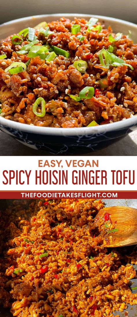 Hoisin Tofu Stir Fry, Gluten Free Vegan Chinese Recipes, Tofu Hoisin Sauce, Healthy Dinner Recipes Tofu, Hawaiian Tofu Recipes, Hidden Tofu Recipes, Tofu Crumbles Recipes, Grated Tofu Recipes, Medium Firm Tofu Recipes