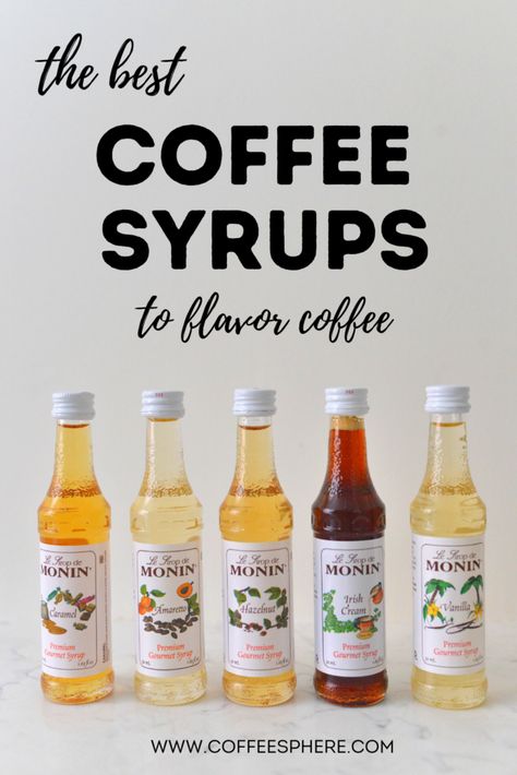 We’ve been making several coffee recipes using coffee syrup to give the final product a bold and sometimes unique flavor. So we wanted to share some of the best coffee syrups we’ve encountered in the market to flavor coffee. Coffee Flavoring Syrup, Best Coffee Syrups, Monin Coffee Recipes, Monin Syrup Recipes Coffee, Recipes Using Coffee, Milk Frother Recipes, Flavored Coffee Recipes, Homemade Coffee Syrup, Flavoured Coffee