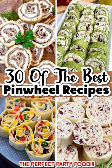 Delicious Party Appetizers, Yummy Appetizers Parties, Pinwheel Sandwiches, Pinwheel Appetizers, Pinwheel Recipes, Mini Pizzas, Appetizers Easy Finger Food, Finger Foods Easy, Healthy Food Facts