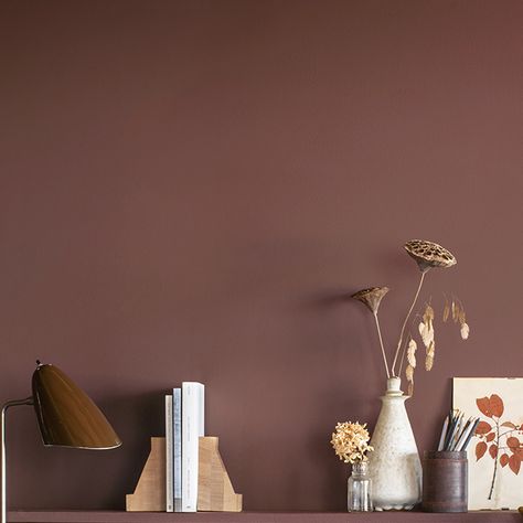 Eclectic Vintage Paint Colors | Benjamin Moore Attic Office Paint Colors, Mauve Painted Ceiling, Deep Mauve Benjamin Moore, Blush Brown Paint Color, Deep Rose Paint Color, Rosewood Paint Color, Dusty Mauve Wall Color, Deep Rose Wall Color, Beaujolais Benjamin Moore