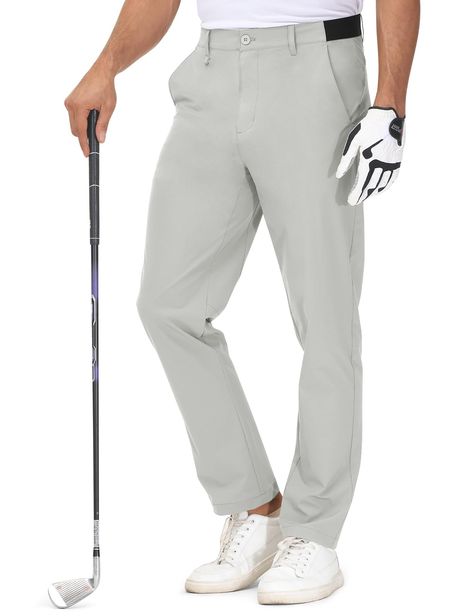 PRICES MAY VARY. Nylon, Spandex Imported Button closure Machine Wash Lightweight, 4-way stretch and wrinkle-free fabric allows for for all-day comfort and mobility Mens golf pants fits with straight leg and looks look dressy but also comfortable Creative elastic waistband to adjust the length of waist freely; Button closure offers a custom fit 3 Pockets. 2 big hand pockets can hold Mobile Phone or golf balls; 1 back pockets store cars or keys TBMPOY Mens Casual Dress Pants ideal for all golf lei Summer Work Casual, Pant Trousers For Men, Hold Mobile, Casual Work Pants, Casual Pant, Casual Dress Pants, Summer Work, Travel Dress, Mens Dress Pants