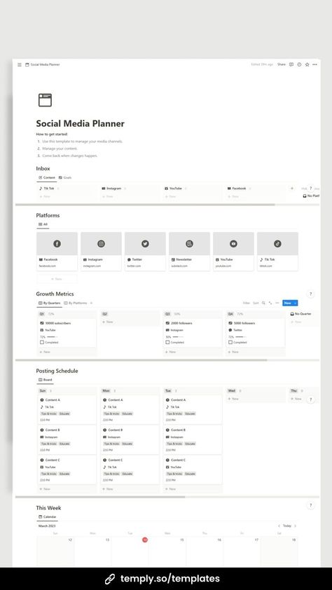 Everything you need to plan your social media content. Social Media Planning Template, Study Planner Free, Social Media Planner Template, Rutinitas Harian, Social Media Organization, Social Media Content Planner, Small Business Planner, Media Planning, Social Media Planning