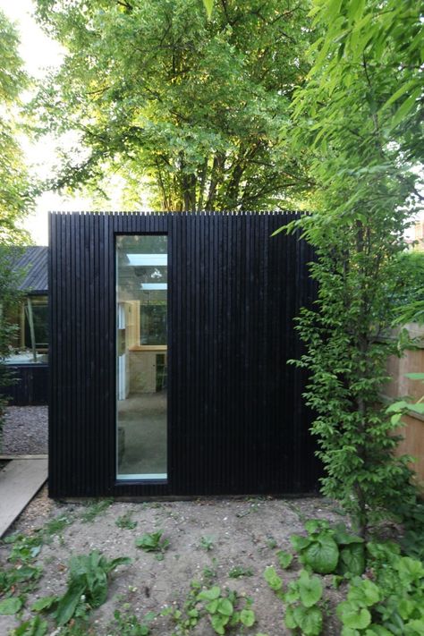 Rodic-Davidson-Architects-Workshop-2-Gardenista Dark Siding, Black Shed, Garden Workshop, Garden Pods, Handmade Tools, Workshop Shed, Garden Cabins, Black Houses, Modern Shed