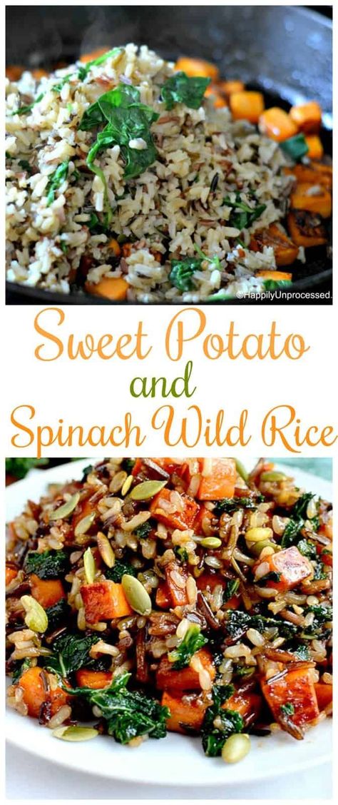 Wild Rice Recipe, Noodles Healthy, Wild Rice Recipes, Delicious Ramen, Curry Ramen, Spinach Rice, Sweet Potato Spinach, Idee Pasto, Easy Side Dish