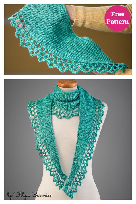 Cantiga Shawlette Free Knitting Pattern Knit Shawlette Pattern Free, Knit Triangle Scarf Pattern Free, Shawlette Pattern Knitting Free, Triangle Shawl Knitting Pattern Free, Lace Scarf Knitting Pattern Free, Knitted Scarves Free Patterns, Knitted Scarf Pattern Free Easy, Boomerang Shawl, Shawl Scarf Pattern