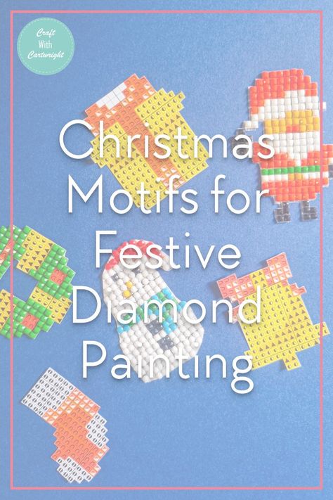 Christmas Motifs for Festive Diamond Painting (+ How to do diamond painting without a kit!) - Diamond Art Christmas Ornaments, Diamond Painting Christmas Ornaments, Diamond Painting Pattern, Red And White Outfits, Christmas Motifs, Sticky Paper, Festive Wreath, Painted Christmas Ornaments, Snowman Wreath