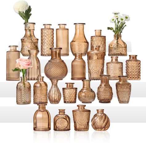 Jars And Vases, Bulb Centerpieces For Tables, Fall Vases With Floating Candles, Simple Mason Jar Centerpieces Party, Gold Eucalyptus Vase, Dining Table Vase Flowers Farmouse Gold, Birch Wood Vase Centerpiece, Boho Vases Michaels Stores, Dinning Room Table Center Piece Bohemian