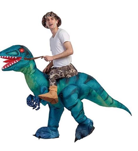 Dinosaur Rider, Monkey Halloween Costume, Adult Dinosaur Costume, Costume Dinosaure, Blue Raptor, Inflatable Dinosaur Costume, Inflatable Dinosaur, Godzilla Toys, T Rex Costume