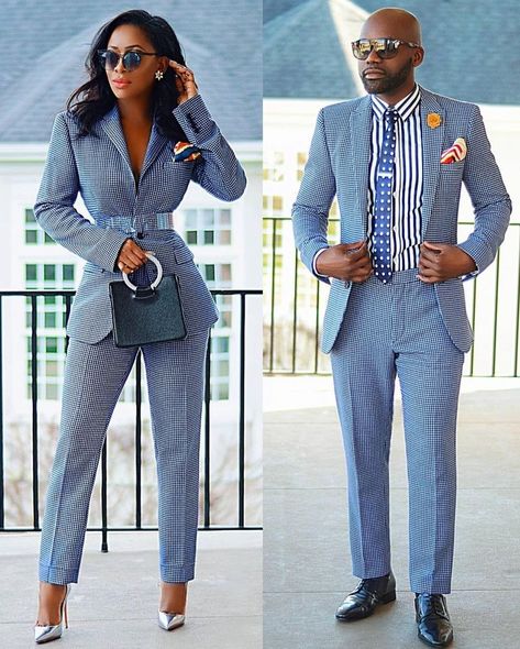 Couple Outfits Matching Classy, Couple Swag, Couple Chic, Matching Outfits For Couples, Female Suits, Matching Suits, Couple Outfits Matching, Outfits For Couples, Couples African Outfits