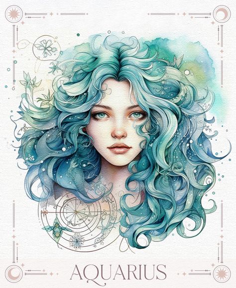 Zodiac Signs Fashion, Horoscope Art, Aquarius Art, Zodiac Sign Fashion, Zodiac Characters, Astrology Art, Zodiac Signs Aquarius, Disney Princess Pictures, Zodiac Art