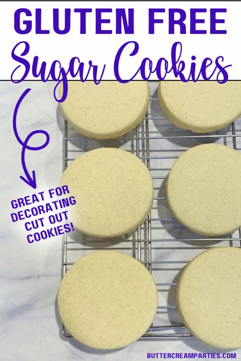 Gluten Free Sugar Cookie Recipe Cut Out, Gluten Free Shaped Cookies, Best Gluten Free Sugar Cookies Cut Out, Gluten Free Sugar Cookies For Decorating, Gluten Free Pillsbury Sugar Cookies, Gluten Free Royal Icing Cookies, Dairy Gluten Free Cookies, Best Gluten Free Sugar Cookie Recipe, Gluten Free Sugar Cookies Almond Flour