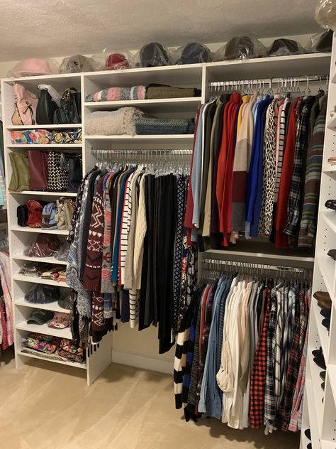 Pretty Wardrobe Closets, Cosplay Closet Organization, Cute Closet Aesthetic, Aesthetic Closet Ideas, Closet Of Clothes, Closet Full Of Clothes, Closet Idea, Full Closet, Wardrobe Aesthetic