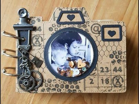 Camera Scrapbook, Camera Crafts, Diy Photo Book, Personalised Gifts Diy, Planner Essential, Album Diy, Craft Planner, Elizabeth Craft Designs, Art Journal Techniques