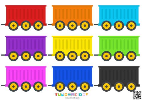 Kindergarten patterning activity «Train» is meant to develop attentiveness, fine motor skills and memory of children. The game task is to combine train wagons according to the color pattern. Print out free pattern activity sheets for preschool and cut out train wagons, as well as cards with color patterns. Invite your child to combine 9 train wagons according to the color pattern. Point out, that color order should match the pattern. Activities with pattern blocks can be adjusted to the kid's... Kindergarten Patterning, Tot School Curriculum, Train Wagon, Train Pattern, Train Crafts, Train Template, Transportation Unit, Transportation Activities, Toddler Curriculum