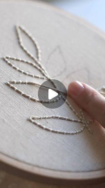 Anastasia | Hand embroidery on Instagram: "What’s your go-to stitch for outlines? Couching is my favorite! I know it’s an unusual choice, but I love the beautiful textured look it creates (in the video, I’m using wool).

Couching is also quick, making it perfect for covering large areas in your work. 🪡🧵" Hand Embroidery Quilts Ideas, Couching Stitch Embroidery Designs, Love Embroidery Ideas, Things To Make With Wool, Couching Stitch Embroidery, Outline Stitch Embroidery, How To Embroider By Hand, Engagement Embroidery, Quick Embroidery