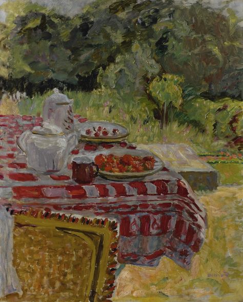 Pierre Bonnard - LES FRAISES, 1910, Oil on canvas Édouard Vuillard, Edouard Vuillard, Pierre Bonnard, Paul Gauguin, Post Impressionism, Post Impressionists, Henri Matisse, French Artists, Still Life Painting