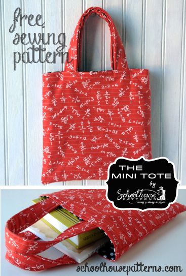 Free Sewing Pattern. The Mini Tote. 9x9 tote bag perfect for little projects or little people. Book Tote Bag Pattern, Small Tote Bag Pattern, Small Baby Dolls, Tote Bag Pattern Free, Diy Sy, Kids Tote Bag, Kids Totes, Bag Pattern Free, Free Tote