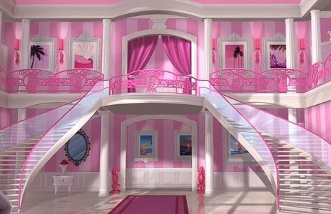 Barbie Dream House Background, Barbie Dream House Inside, Barbie Life In The Dreamhouse Inside, Barbie Dream House In Bloxburg, Barbie House Background, Barbie Dream House Bloxburg, Barbie Life In The Dreamhouse Aesthetic, Barbie Dream House Layout, Barbie Room Aesthetic