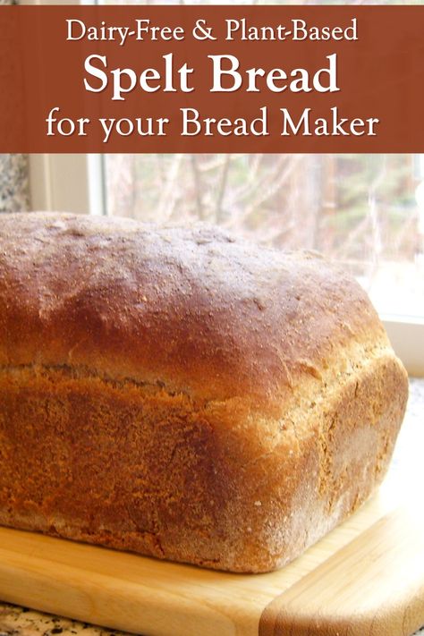 Spelt Flour Bread Machine Recipe, Alkaline Spelt Bread Recipe, Spelt Bread Recipe, Spelt Flour Recipes, Bread Machine Recipes Sweet, Spelt Recipes, Easy Bread Machine Recipes, Recipe For Bread, Bread Machines