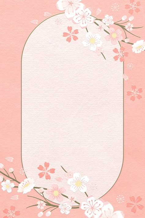 Cherry Blossom Poster Design, Japanese Border Design, Cherry Blossom Graphic Design, Cherry Blossom Border, Sakura Background, Free Printable Planner Stickers Kawaii, Japanese Frame, Cherry Blossom Illustration, Chinese New Year Wallpaper