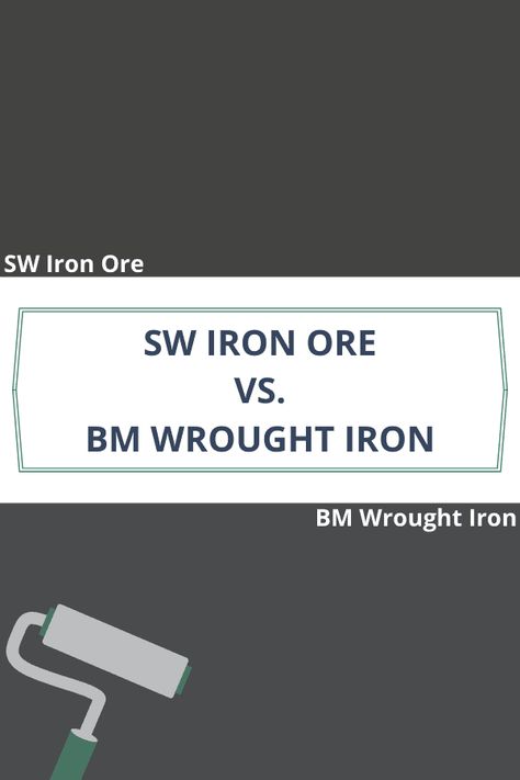 Sherwin Williams Iron Ore - How to Nest for Less™ Iron Ore Versus Wrought Iron Paint, Benjamin Moore Wrought Iron Exterior, Wrought Iron Sherwin Williams, Iron Ore Walls Sherwin Williams, Sherwin Williams Wrought Iron, Bm Wrought Iron Exterior, Iron Ore Painted Furniture, Benjamin Moore Iron Ore, Iron Ore Garage Door