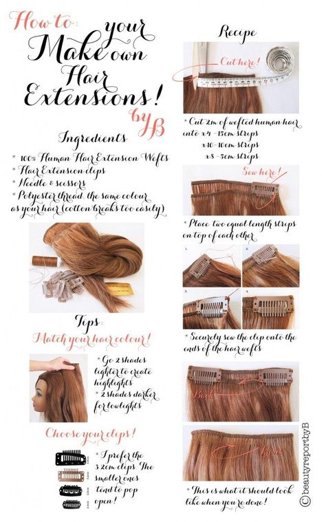 Hair Extensions Diy, Hair Extension Tips And Tricks, Hair Extensions Tutorial, Diy Hair Extensions, Styled Hair, Hair Extensions For Short Hair, Faux Hair, Hair Extension Clips, Diy Wig