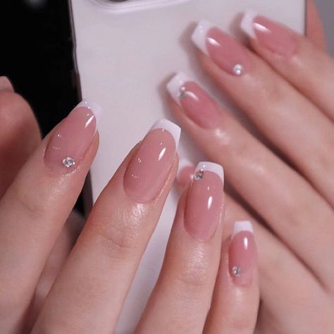 Nagel Tips, Manicure Diy, Nail Type, Pink Gradient, Nail Length, Nails Pink, Stick On Nails, False Nail, Diy Manicure