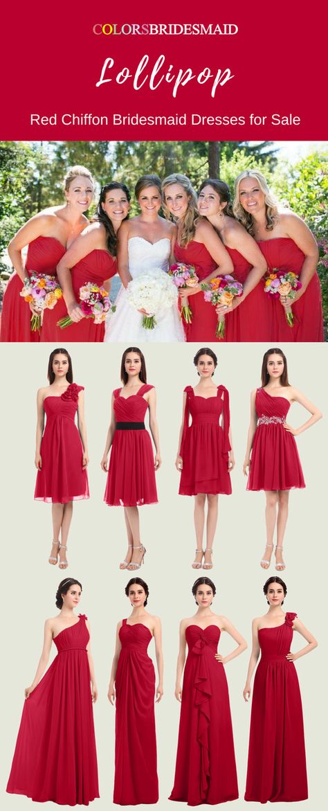 These lollipop red bridesmaid dresses in short and long are tailor made to all sizes including plus size. They are sold under 100 and up to 70% Off, a great discount. Buy cheap red bridesmaid dresses here at colorsbridesmaid.com! Red Bridesmaid Dresses Summer, Black And Red Bridesmaid Dresses, Red Dress Bridesmaid, Bridesmaides Dresses, Long Sleeve Lace Wedding Dress, Sleeve Lace Wedding Dress, Gold Sash, Tea Length Bridesmaid Dresses, Red Bridesmaid