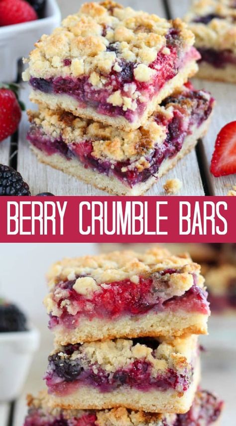 Mixed Berry Dessert, Mixed Berry Crumble, Berry Bars, Berry Crumble Recipe, Baking Bars, Berry Crumble Bars, Raspberry Crumble Bars, Dessert Halloween, Raspberry Crumble