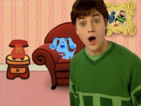 Blues Clues Joe, Yellow Picture Frames, Blue Stuff, Disneyland Tickets, Blue's Clues, Blue’s Clues, Nick Jr, Blues Clues, Kids Tv